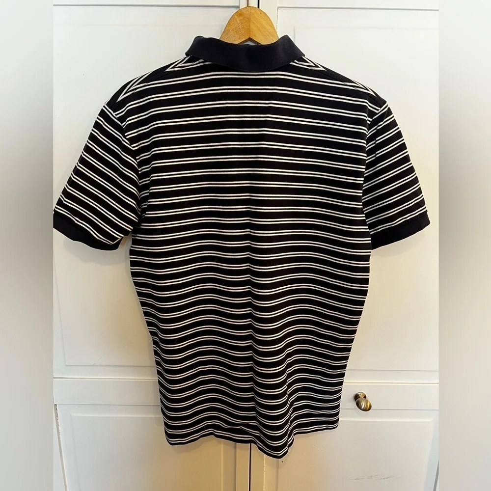 Polo Ralph Lauren Shirt Men's‎ Large Striped Golf Polo Short Sleeves Blue White